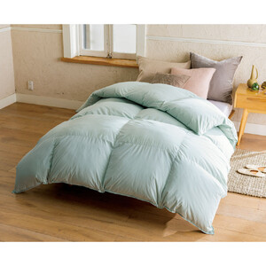 ≪シングルロング≫リサイクル羽毛掛け布団〈reumo〉 レギュラータイプ【サンドグリーン】_1143210631_01