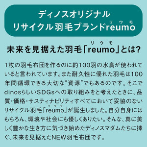 ≪シングルロング≫リサイクル羽毛掛け布団〈reumo〉 レギュラータイプ【サンドグリーン】_1143210631_01