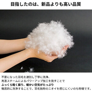 ≪シングルロング≫リサイクル羽毛掛け布団〈reumo〉 レギュラータイプ【アースベージュ】_1143210631_02