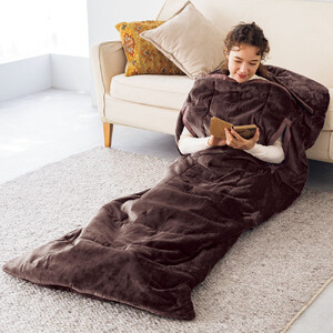 【ディノス限定販売】ヒートループ（R）ハイパー ぬくぬく 寝袋クッション【ブラウン】_1143211684_00