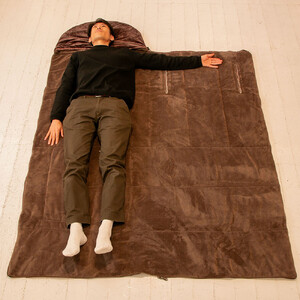 【ディノス限定販売】ヒートループ（R）ハイパー ぬくぬく 寝袋クッション【ブラウン】_1143211684_00
