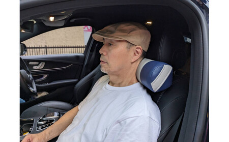 【特許・意匠取得/日本製】寝返りが整体になる《願えりまくらM》グレーネイビー