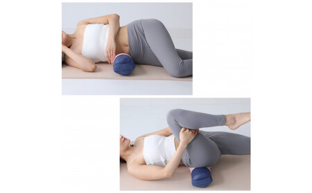 【特許・意匠取得/日本製】寝返りが整体になる《願えりまくらL(ロング)》ピンクネイビー