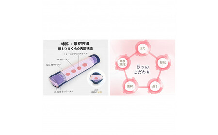 【特許・意匠取得/日本製】寝返りが整体になる《願えりまくらL(ロング)》ピンクネイビー