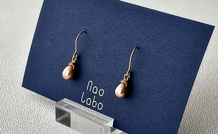 ブラウンゴールドパールのピアス(14Kgf) ピアス アクセサリー レディースアクセサリー ジュエリー パール 真珠 おしゃれ ギフト プレゼント 豊島区 東京