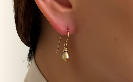 ブラウンゴールドパールのピアス(14Kgf) ピアス アクセサリー レディースアクセサリー ジュエリー パール 真珠 おしゃれ ギフト プレゼント 豊島区 東京