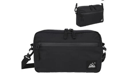 PEAKHUNT サコッシュ(マチ付) 撥水 防水 超軽量 メンズ レディース 登山 トラベル ハイキング 旅行 黒 ピークハント