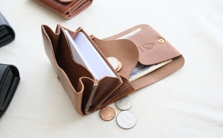 Mini wallet（カラー：ダークブラウン）【014-003-4】