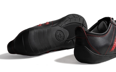 紳士靴 / ドライビングシューズ サイズ：24.5cm【NEGRONI(ネグローニ)】（カラー：ブラック&レッド）【041-001-1-2】