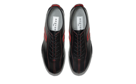 紳士靴 / ドライビングシューズ サイズ：25.0cm【NEGRONI(ネグローニ)】（カラー：ブラック&レッド）【041-001-1-3】