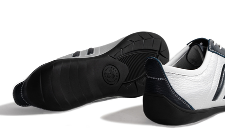 紳士靴 / ドライビングシューズ サイズ：25.0cm【NEGRONI(ネグローニ)】（カラー：シルバー&ブルー）【041-001-2-3】