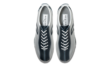 紳士靴 / ドライビングシューズ サイズ：25.5cm【NEGRONI(ネグローニ)】（カラー：シルバー&ブルー）【041-001-2-4】