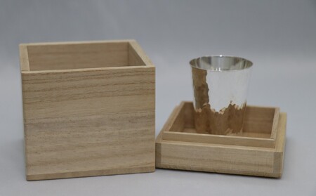 桐箱入り 重ねグラス(2個セット)【純銀製】【013-005】