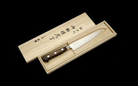 梅治作　ペティナイフ　鍔付　130mm【062-001】 高級 包丁 ナイフ 伝統 工芸 調理器具 キッチン用品 梅治作