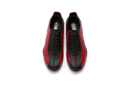 NEGRONI(ネグローニ) サイズ：24.5cm ドライビングシューズ イデアコルサ ネグローニレザー&カーボンファイバー（カラー：レッド）【041-002-4-2】