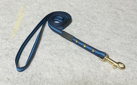 チワワ用カラー（首輪）＆リード(カラー：紺・水色・紺)【001-003】