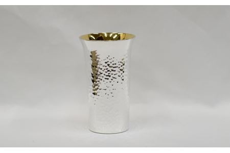 桐箱入り ショートコップ【純銀製酒器】【013-003】