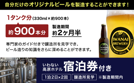 【5組限定】あなただけの1杯をつくります!夢のオリジナルビール醸造 北海道岩内町 F21H-567