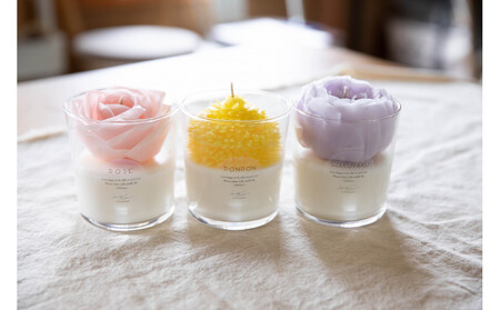 リアルなお花のキャンドル　『芍薬』(無香料)