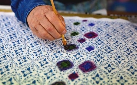 あなた好みにパターンオーダー「手差し型染め 名古屋帯」唐草シリーズ