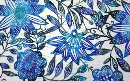 あなた好みにパターンオーダー「手差し型染め 名古屋帯」唐草シリーズ