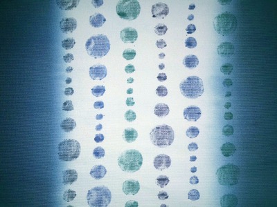 職人の技が光る美しい暖簾（木版染め　水玉通）