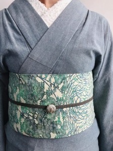 イチョウをモチーフにしたシルバー925製帯留め