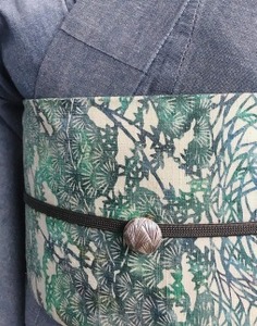 イチョウをモチーフにしたシルバー925製帯留め