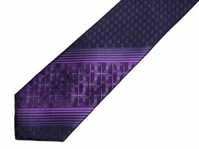 伝統的な意匠を凝らした　江戸文様ネクタイ「角繋ぎに三崩し」(かくつなぎにさんくずし)