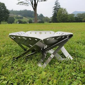 金属材料屋が創る、 素材の美しさを生かした焚火台 ステンレスファイヤーピット【FP350】