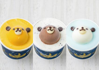 イタリアンジェラート専門店ダ ルチアーノ特製　カップアイスケーキ虹色こぐまセット