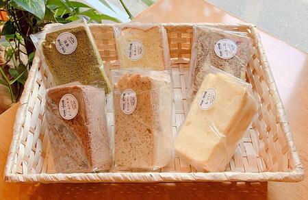 ちぎると「しゅわっ」と音がする有精卵のシフォンケーキ　６カット(6フレーバー)