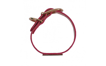 イタリアンレザー製ドッグカラー（ピンク） 