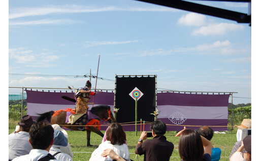 八王子流鏑馬 前列観覧席