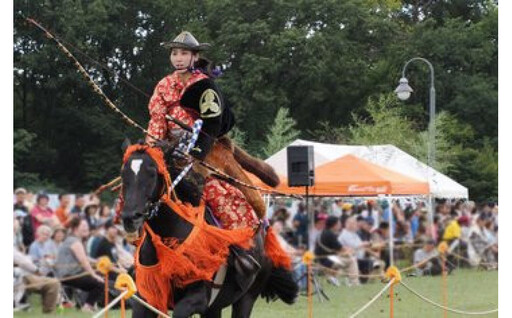八王子流鏑馬 前列観覧席