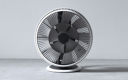 バルミューダ GreenFan Cirq ホワイト×ブラック EGF-3400-WK／JP ｜ BALMUDA サーキュレーター 首振り コンパクト 空気循環 送風 大風量 衣類乾燥 リモコン 家電 おしゃれ リビング コードレス