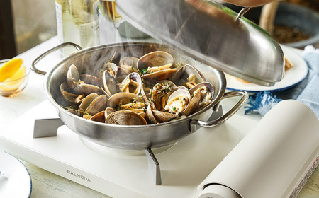 バルミューダ Table Stove KGS01JP　（ホワイトWH）｜ BALMUDA 白 カセットコンロ ガス器具 バルミューダ BALMUDA コンロ おしゃれ リビング キッチン 防災 キャンプ