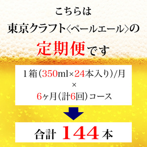 【定期便】サントリー東京クラフト　ペールエール350ml缶　24本入　6回お届け