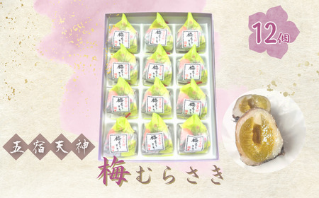 創業98年 五宿天神 梅むらさき 12個セット | 千代富 清風堂 和菓子 梅 白あん