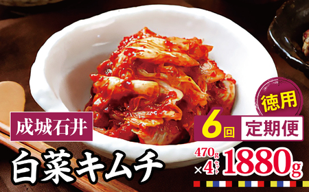 6回 定期便 白菜キムチ 【徳用】 470g×4セット 1880g 計約5.6kg| 成城石井 キムチ 大容量