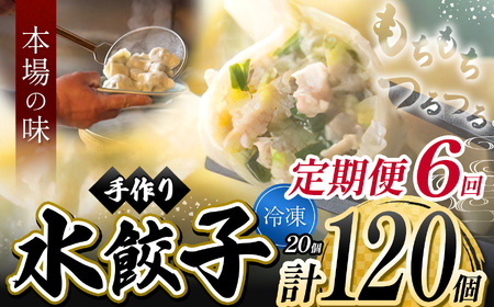 6回 定期便 手作り 水餃子  ( 冷凍 ) 20個 【 手作り餃子の店 吉春 】 |  冷凍餃子 地元野菜 ・ 国産素材 を使用 