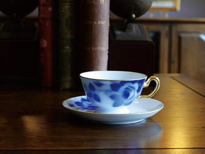 碗皿ペアセット(ブルーローズ)<大倉陶園>