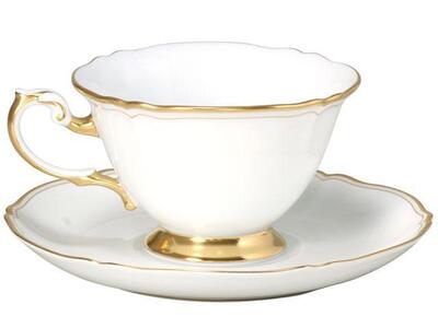 カップ＆ソーサーペアセット（ホワイトマスターピース）＜大倉陶園＞