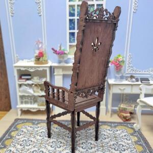 50cm～60cmドール 用ハイバックチェア（茶）