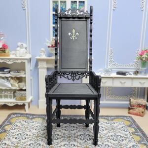 50cm～60cmドール 用ハイバックチェア（黒）