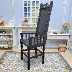 50cm～60cmドール 用ハイバックチェア（黒）