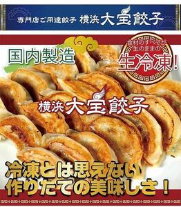 全て国産食材、銘柄豚使用！肉汁あふれる！【横浜大宝餃子】もちもち国産ジャンボ大宝餃子60個（30個×2）老舗餃子メーカー 横浜中華 焼餃子 冷凍餃子 ギョーザ ぎょうざ 大きい 中華 おかず 惣菜 ギフト プレゼント