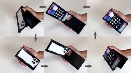 Trick Cover for iPhone14Pro アルミ【黒白】