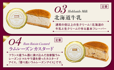 ハンデルスベーゲン無添加アイスクリーム クッキーサンドセット 濃厚アイスクリームのクッキーサンド×6個のセット 大人気 クッキー バニラ キャラメル ラムレーズン あまおう