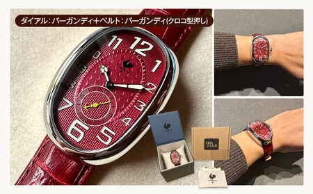 腕時計　Retro Graph 120【ダイアル：バーガンディ/ベルト：バーガンディ】